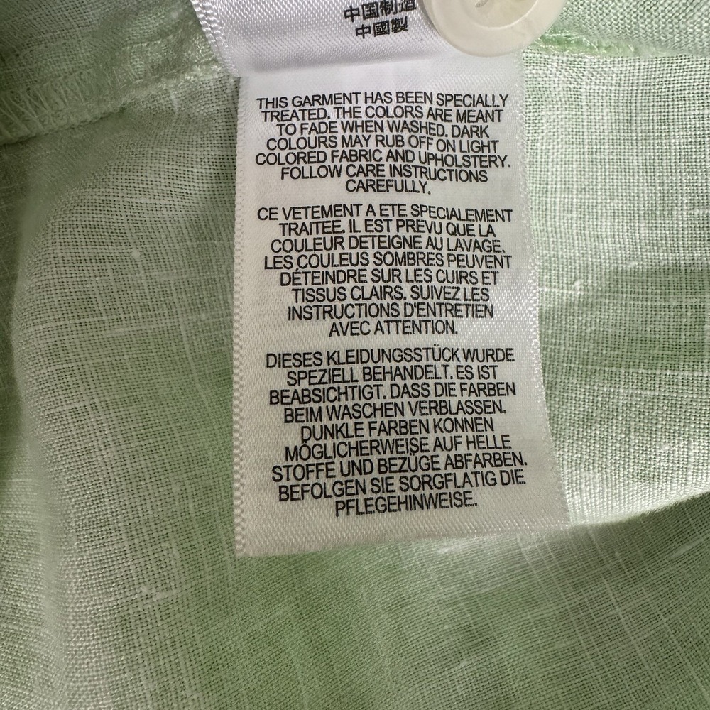 Tommy Bahama Shirt Mens XL Green Linen Beach Summer Island Hawaiian - Picture 9 of 13